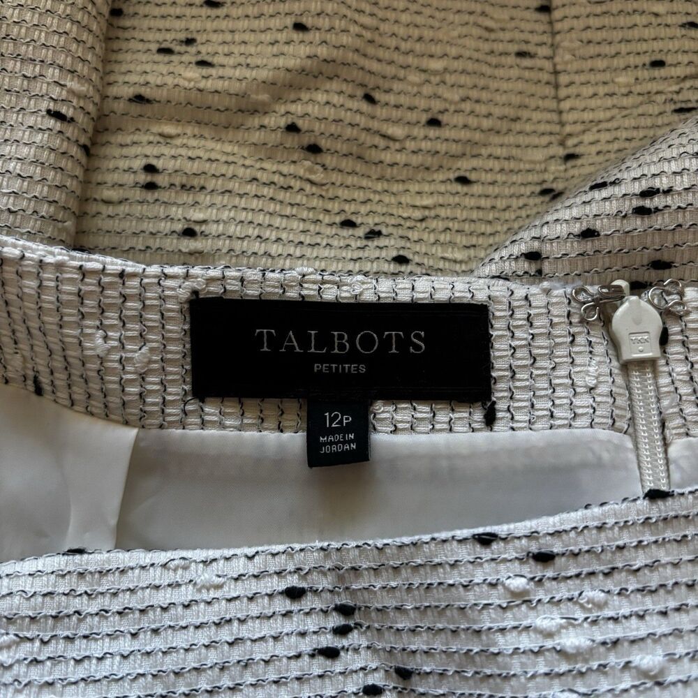 Talbots Mini Pencil Skirt Women 12P Petites Multicolor Speckled Wool Blend Zip - Picture 4 of 5